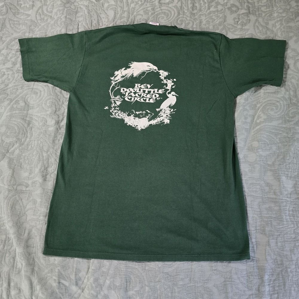 Vintage T Shirt - Bev Doolittles "Sacred Circle" NOS L Green Eagle Head